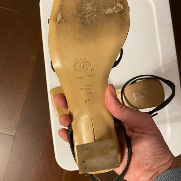 Black snakeskin heels made in Italy size 37 - Picture 5 of 7